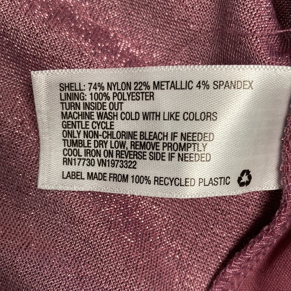 Woman’s Sparkly Dress Vibrant Purple Wild Fable Cut Outs Long Sleeve - Picture 7 of 7